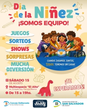 Este s&aacute;bado la Municipalidad invita a la gran fiesta por el D&iacute;a de la Ni&ntilde;ez en el Multiespacio El Alto