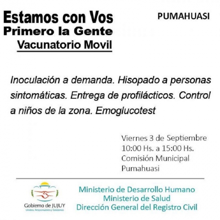 "Estamos con Vos" Primero la Gente