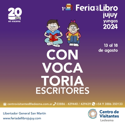 La Feria del Libro Jujuy sede Yungas convoca a escritores a presentar sus obras
