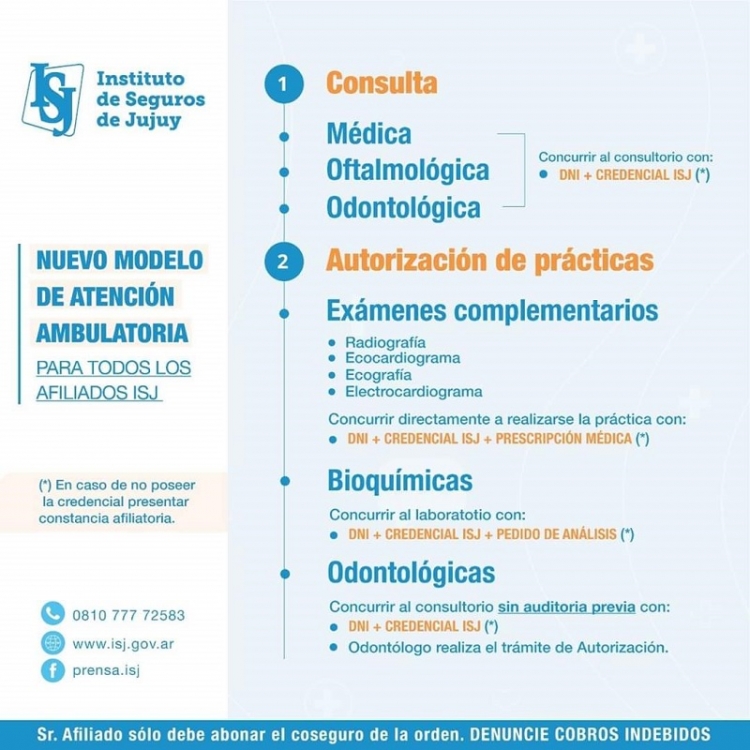 Modalidad de atenci&oacute;n en el ISJ