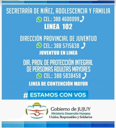 Desarrollo humano: l&iacute;neas telef&oacute;nicas de ayuda y contenci&oacute;n durante el aislamiento social