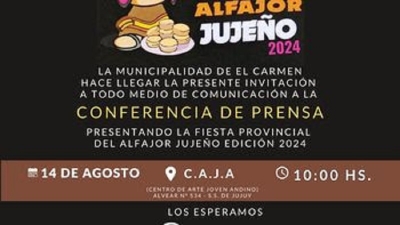 Presentan la Fiesta Provincial del Alfajor Juje&ntilde;o 2.024
