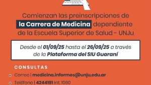 Inició la preinscripción para la carrera de Medicina 2026