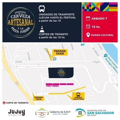Los colectivos llegar&aacute;n al Festival de la Cerveza Artesanal y Pizza Juje&ntilde;a