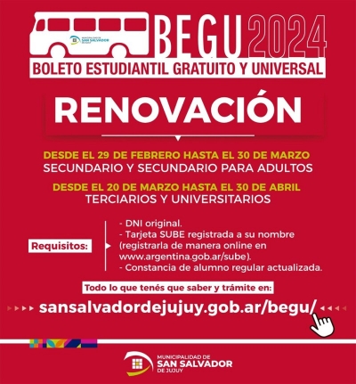 Se inscribe para el BEGU 2024