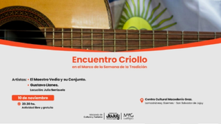 Encuentro Criollo celebra la Semana de la Tradici&oacute;n con m&uacute;sica en vivo