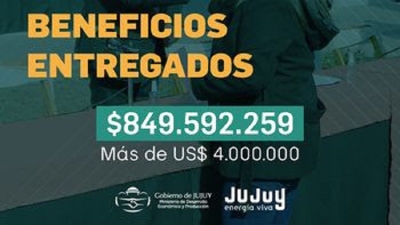 Jujuy entreg&oacute; casi 8 millones de d&oacute;lares en financiamiento