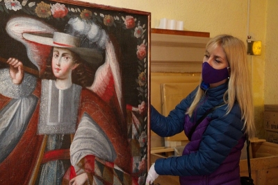 Restauraci&oacute;n de la iglesia de Uqu&iacute;a y sus &aacute;ngeles arcabuceros