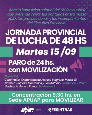 Asamblea rechaza la imposici&oacute;n salarial del 6% que pretende cerrar las paritarias y van al paro》