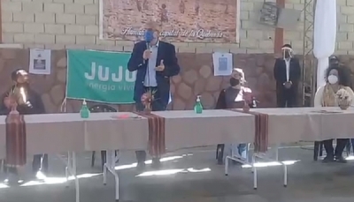 Morales entreg&oacute; materiales para dinamizar la construcci&oacute;n y fortalecer el turismo en Humahuaca y Valle Grande