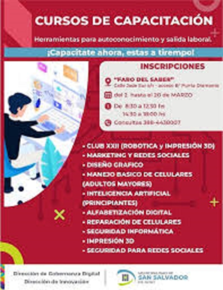 Desde el lunes inscriben para nuevos cursos de capacitaci&oacute;n digital e innovaci&oacute;n