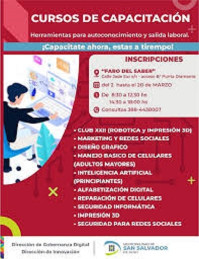 Desde el lunes inscriben para nuevos cursos de capacitaci&oacute;n digital e innovaci&oacute;n