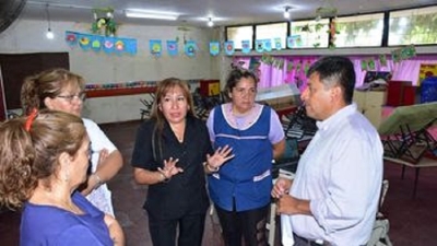 Ultiman detalles para la obra pluvial en la Escuela N&deg;203 de San Pedro