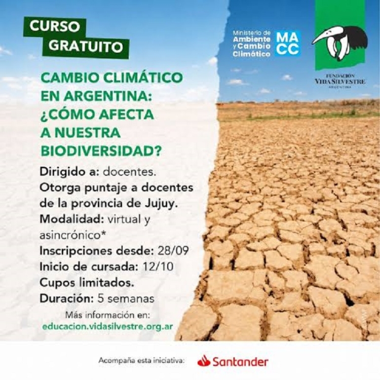 Docentes de Jujuy podr&aacute;n capacitarse gratis en Cambio Clim&aacute;tico y obtener puntaje