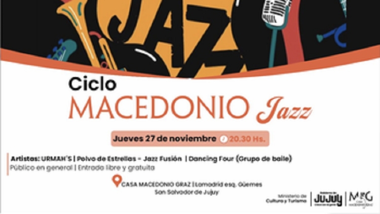 Jazz en vivo y baile, el ciclo Macedonio Jazz regresa con una noche de fusi&oacute;n y swing