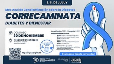 Salud invita a la correcaminata "Diabetes y bienestar"