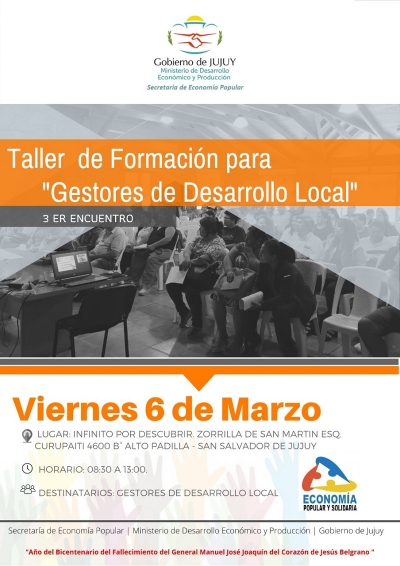 3&deg; Encuentro de Gestores de Desarrollo Local