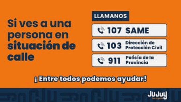 El Gobierno de Jujuy contin&uacute;a con la asistencia a personas en situaci&oacute;n de calle