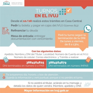 El IVUJ reinicia la atenci&oacute;n para cobranzas e ingreso de documentaci&oacute;n