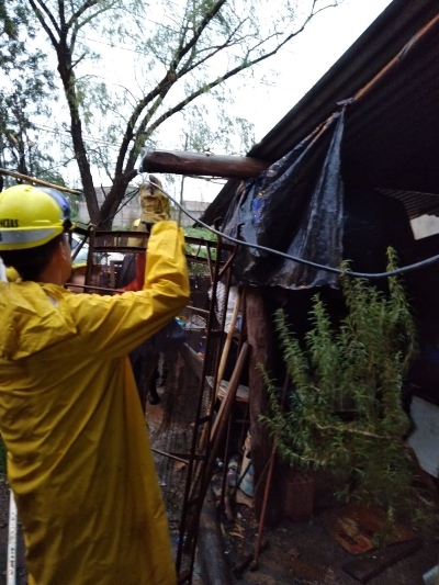 Defensa Civil monitorea las zonas afectadas por la tormenta