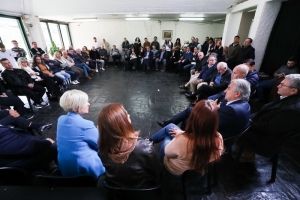 Gerardo Morales habl&oacute; ante empresarios y pymes industriales en Tres de Febrero