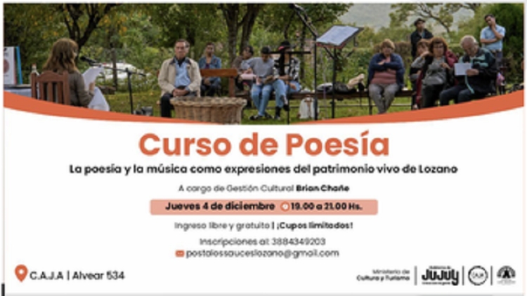 Curso de Poes&iacute;a, la m&uacute;sica y la poes&iacute;a como patrimonio vivo de Lozano
