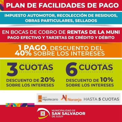 Contin&uacute;an las facilidades de pago para los impuestos municipales