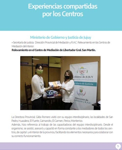 Mediaci&oacute;n Comunitaria: Jujuy fue reconocida a nivel nacional