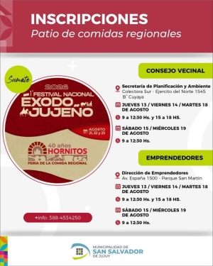 Convocan a entidades vecinales y emprendedores a participar de &ldquo;Los Hornitos&rdquo;