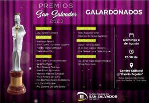 Se conocieron los nombres de quienes recibir&aacute;n el Premio San Salvador 2023