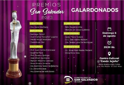 Se conocieron los nombres de quienes recibir&aacute;n el Premio San Salvador 2023