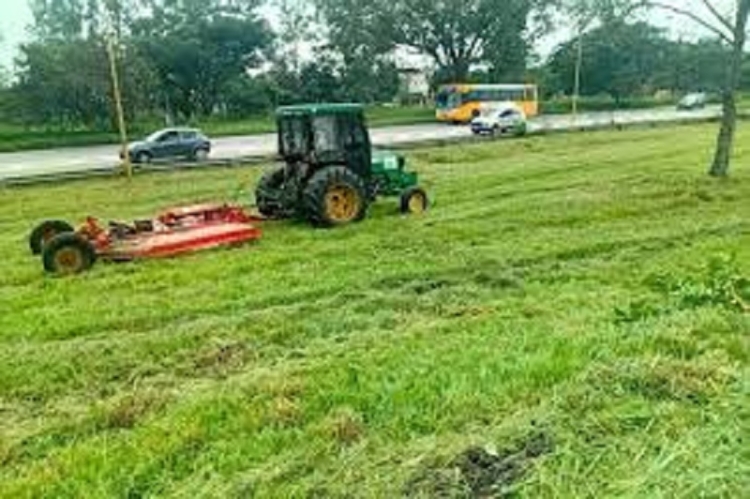 Vialidad Provincial, presente para desmalezar rutas nacionales