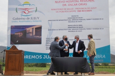 Morales y Bouhid pusieron en marcha la construcci&oacute;n del nuevo hospital regional en Libertador