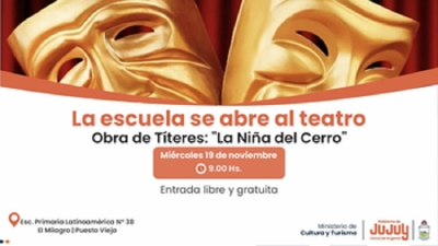El teatro llega a Puesto Viejo con una funci&oacute;n gratuita de t&iacute;teres