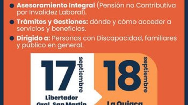 Oficina M&oacute;vil para personas con discapacidad llega a Libertador y La Quiaca