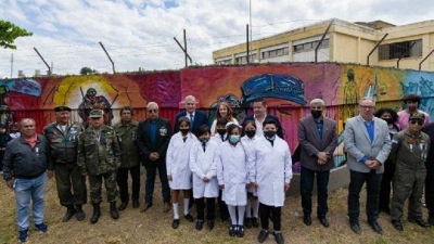 Gerardo Morales inaugur&oacute; un mural en homenaje a los 40 a&ntilde;os de Malvinas