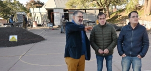 El intendente Jorge supervis&oacute; el avance de obra del nuevo multiespacio de barrio Chijra