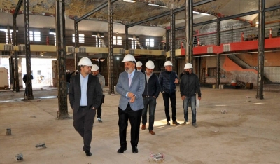 El intendente Jorge visit&oacute; la obra de restauraci&oacute;n del mercado &ldquo;6 de agosto&rdquo;
