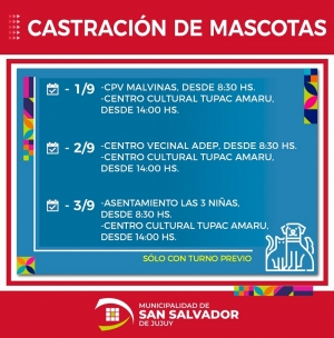 Castraciones y vacunatorios cerca de tu casa