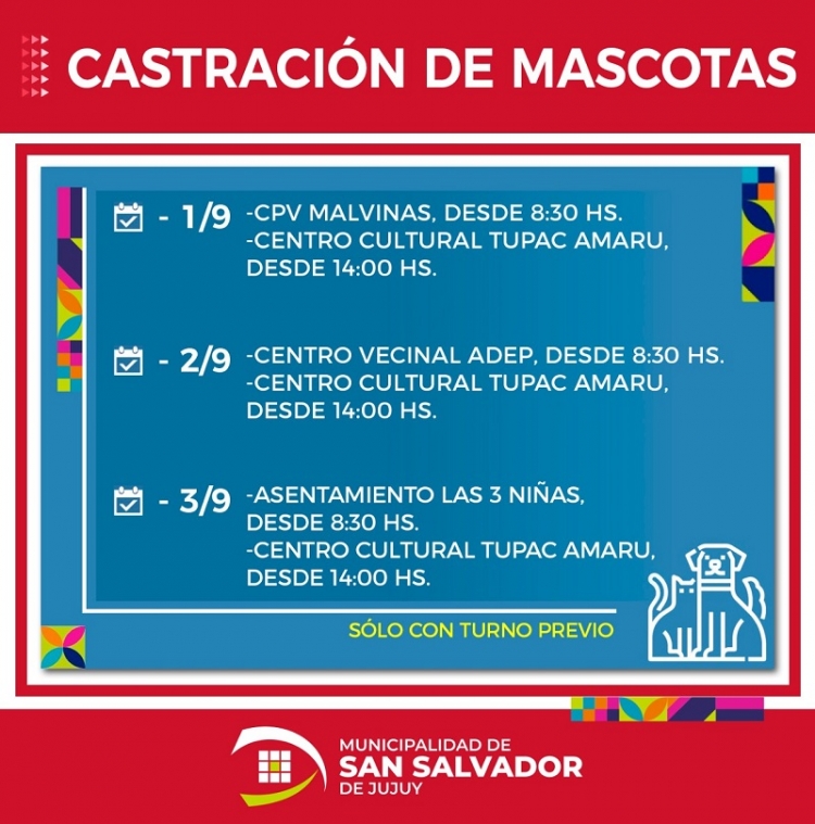 Castraciones y vacunatorios cerca de tu casa