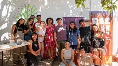 Mural por una vida libre de violencias del equipo REE SI! y j&oacute;venes