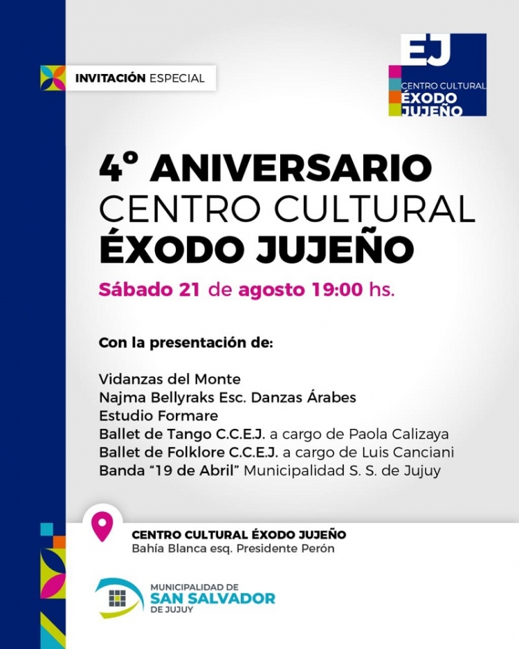 4to aniversario del Centro Cultural Exodo Juje&ntilde;o