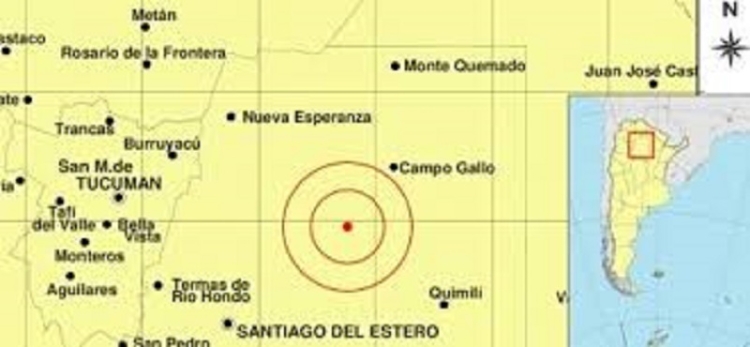 Sismo de magnitud 5,8 se registr&oacute; en la zona central de Santiago del Estero