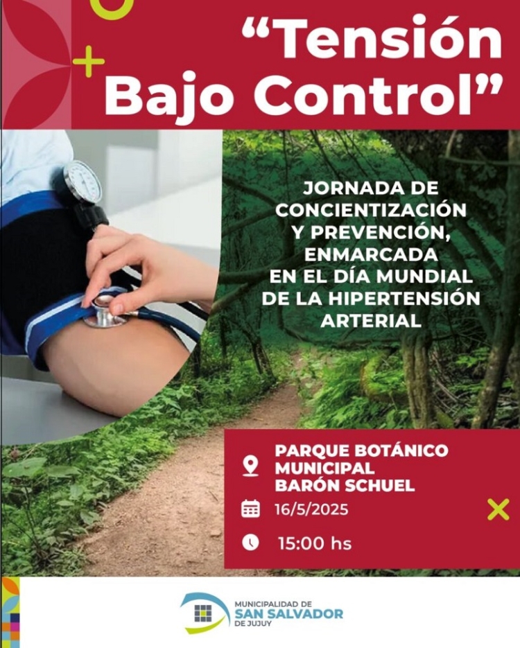 El viernes 16 jornada &ldquo;Tensi&oacute;n bajo control&rdquo; en el Parque Bot&aacute;nico de Los Perales