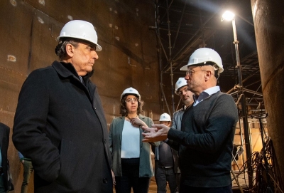 El jefe de Gabinete Guillermo Francos recorri&oacute; la obra del reactor CAREM