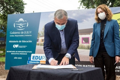 Morales inici&oacute; la construcci&oacute;n de un nuevo jard&iacute;n maternal y reafirm&oacute; compromiso de "apostar a la educaci&oacute;n"
