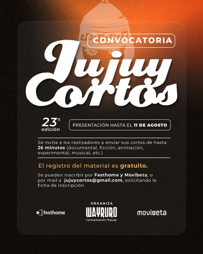Abierta la Convocatoria para   la 23&ordf; edici&oacute;n de la Muestra Internacional de Cortometrajes Jujuy/Cortos