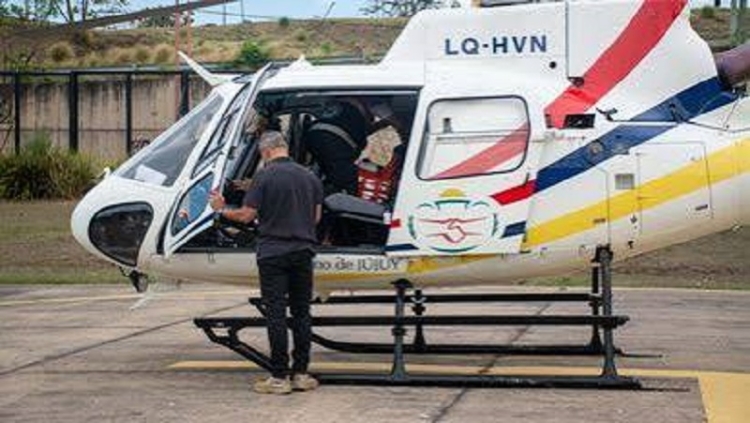 El helic&oacute;ptero sanitario permiti&oacute; asistir y trasladar a un hombre accidentado en Reyes
