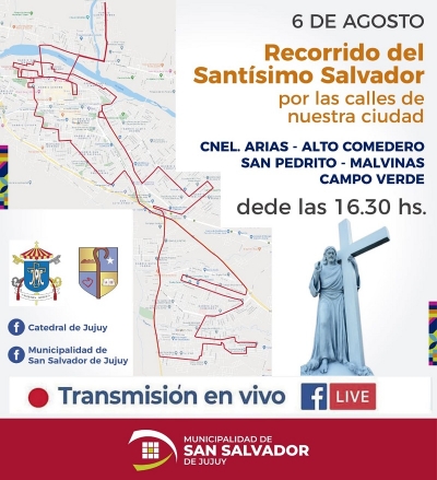 Recorrido de la imagen en la Celebraci&oacute;n de la Fiesta Patronal por Nuestra Capital