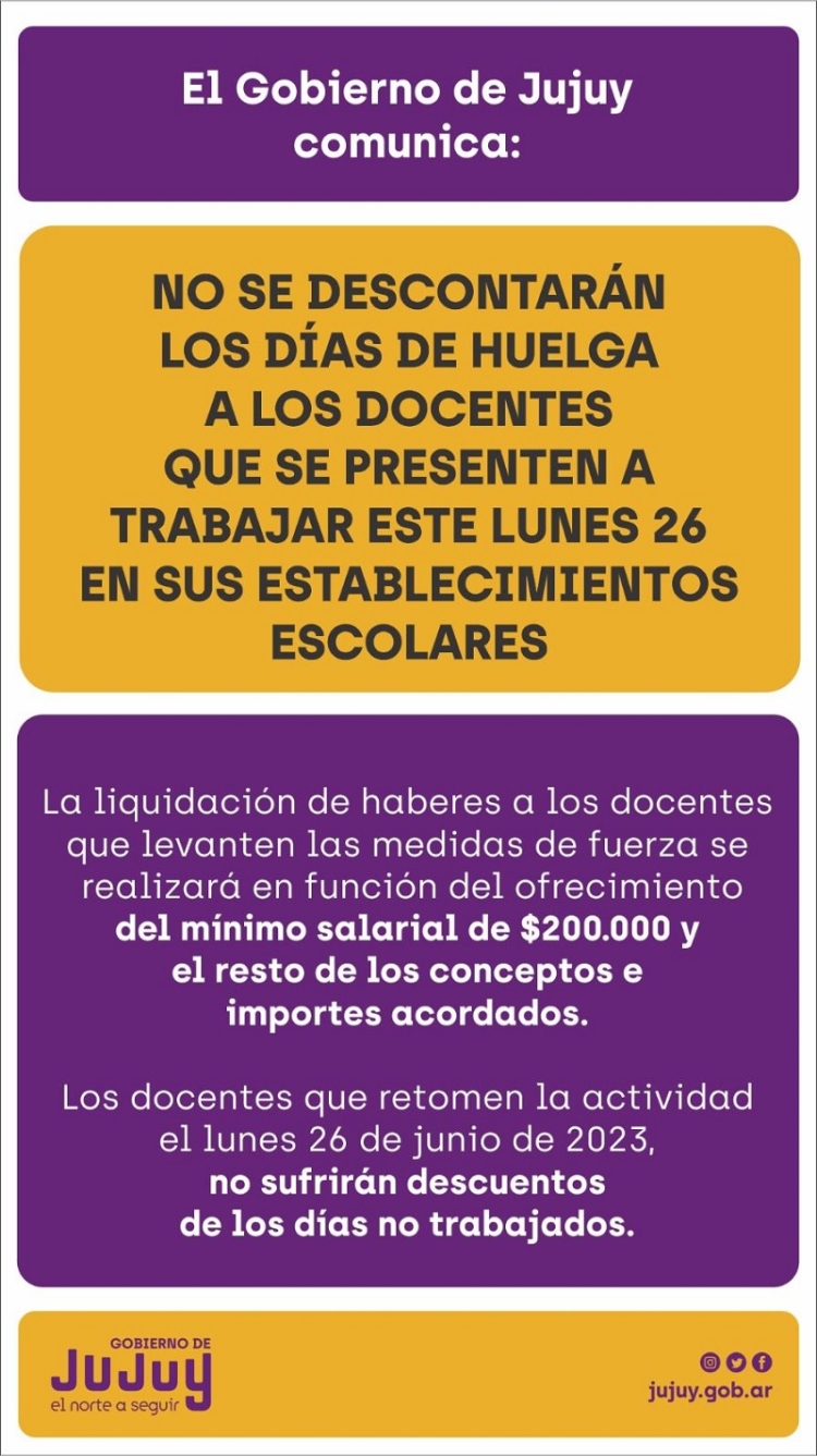No se descontar&aacute; al docente que vaya a dar clases